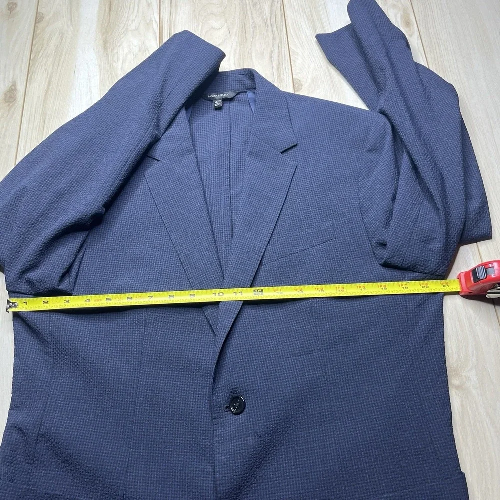Banana Republic Slim Fit Unstructured Textured Wool Sportscoat Blue Mens Sz 42R